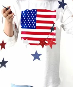 Online American Store Patriotic Theme Party Supplies New Arrival DIY July 4th Independence Day Decoration Banner String Flags Star Ornaments Pearlescent Paper Party Hanging Decor