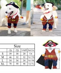 Myeasylife Store Halloween Pets Accessories New Arrival Funny Pet Clothes Cosplay Pirate Dog Cat Halloween Party Cute Costume Clothing Comfort For Small Medium Dog #254925