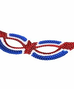 Onlineamericanstore Patriotic Theme Party Supplies New Halloween Mask Sequin Eye Mask July 4th Patriotic Party Eye Mask Carnival For Hen Night Wedding Fancy Dress Party Decoration