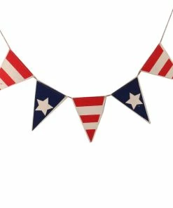 The American Store New Home Party Hanging Dec Patriotic Pennant Banner Burlap Flag Bunting Banner For 4th Of July Independence Day Decoration1 Set Kids Clothing