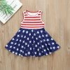 Mincemeat Store New Style Girls Dress Toddler Baby Girls Star Print 4th Of July Fashion Dress Striped Clothes Popular Costumes For Baby Dress Kids Clothing