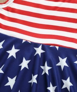 Mincemeat Store New Style Girls Dress Toddler Baby Girls Star Print 4th Of July Fashion Dress Striped Clothes Popular Costumes For Baby Dress Kids Clothing