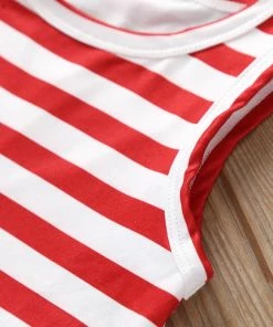 Mincemeat Store New Style Girls Dress Toddler Baby Girls Star Print 4th Of July Fashion Dress Striped Clothes Popular Costumes For Baby Dress Kids Clothing