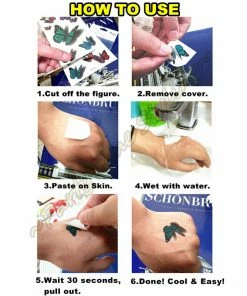 The American Store Halloween Temporary Tekashi69 Tattoos Nu-TATY Sexy Red Lips Temporary Tattoo Body Art Flash Tattoo Stickers 17*10cm Waterproof Fake Tatoo Car Styling Wall Sticker