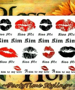 The American Store Halloween Temporary Tekashi69 Tattoos Nu-TATY Sexy Red Lips Temporary Tattoo Body Art Flash Tattoo Stickers 17*10cm Waterproof Fake Tatoo Car Styling Wall Sticker