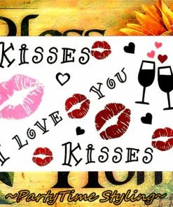 The American Store Halloween Temporary Tekashi69 Tattoos Nu-TATY Sexy Red Lips Temporary Tattoo Body Art Flash Tattoo Stickers 17*10cm Waterproof Fake Tatoo Car Styling Wall Sticker