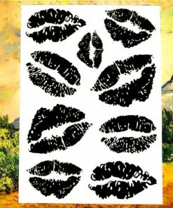 The American Store Halloween Temporary Tekashi69 Tattoos Nu-TATY Sexy Red Lips Temporary Tattoo Body Art Flash Tattoo Stickers 17*10cm Waterproof Fake Tatoo Car Styling Wall Sticker