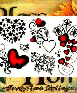 The American Store Halloween Temporary Tekashi69 Tattoos Nu-TATY Sexy Red Lips Temporary Tattoo Body Art Flash Tattoo Stickers 17*10cm Waterproof Fake Tatoo Car Styling Wall Sticker