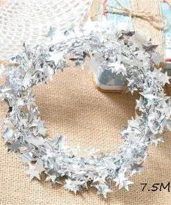 The American Store Omilut Christmas Decoration Chain Ribbon Christmas Tree DIY Star Merry Christmas Party Decoration Supplies Happy New Year 2019 Christmas Decorations