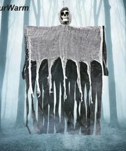 The American Store OurWarm 100cm Halloween Hanging Ghost Haunted House Hanging Grim Reaper Horror Props Home Door Bar Club Halloween Decorations Halloween Prop