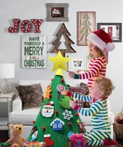 Ourwarm Official Store DIY Felt Toddler Christmas Tree New Year Kids Gifts Toys Artificial Tree Xmas Home Decoration Hanging Ornaments 15 Ourwarm Official Store DIY Felt Toddler Christmas Tree New Year Kids Gifts Toys Artificial Tree Xmas Home Decoration Hanging Ornaments