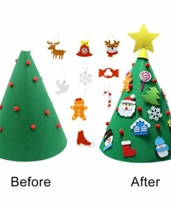 Ourwarm Official Store DIY Felt Toddler Christmas Tree New Year Kids Gifts Toys Artificial Tree Xmas Home Decoration Hanging Ornaments 14 Ourwarm Official Store DIY Felt Toddler Christmas Tree New Year Kids Gifts Toys Artificial Tree Xmas Home Decoration Hanging Ornaments