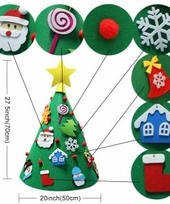 Ourwarm Official Store DIY Felt Toddler Christmas Tree New Year Kids Gifts Toys Artificial Tree Xmas Home Decoration Hanging Ornaments 12 Ourwarm Official Store DIY Felt Toddler Christmas Tree New Year Kids Gifts Toys Artificial Tree Xmas Home Decoration Hanging Ornaments