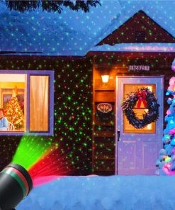 REEDBUCK Good Night Store Outdoor Garden Lawn Stage Effect Light Fairy Sky Star Laser Projector Waterproof Landscape Park Garden Christmas Decorative Lamp