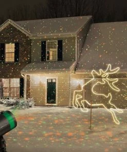 Ouktor Store Outdoor Laser Projector Sky Star Spotlight Showers Landscape DJ Disco Lights R&G Garden Lawn Christmas Party Laser Christmas Lights