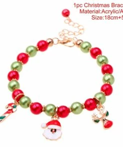 PATIMATE Store PATIMATE 2018 Christmas Santa Claus Bracelet Merry Christmas Decor For Home Noel 2019 Happy New Year Christmas Ornaments Xmas