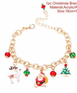 PATIMATE Store PATIMATE 2018 Christmas Santa Claus Bracelet Merry Christmas Decor For Home Noel 2019 Happy New Year Christmas Ornaments Xmas