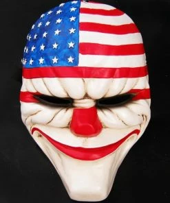 Surprise Party Favor Supermarket Halloween Mask Payday 2 Mask Resin The Heist Dallas/Wolf/Chains/Hoxton Cosplay Halloween Horror Clown Masquerade Cosplay Carnaval Costume Men
