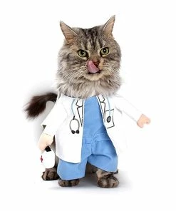 Gomaomi Official Store Pet Halloween Doctor Costume Dog Jeans Clothes Cat Funny Apperal Halloween Pets Accessories