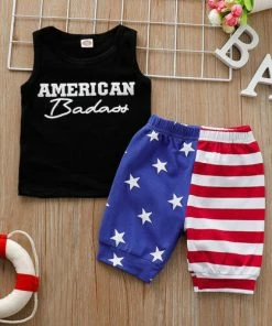 Onlineamericanstore Kids Clothing Pudcoco 2019 Summer 4th Of July Toddler Baby Boys Kids Casual Clothes T-shirt Tops+Pants Shorts Outfits Holiday Set