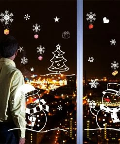 The American Store QIFU Christmas Tree Decorations Window Sticker Christmas Decoration For Home Xmas Decor Merry Christmas 2018 Happy New Year 2019