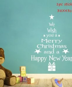 The American Store QIFU Christmas Tree Decorations Window Sticker Christmas Decoration For Home Xmas Decor Merry Christmas 2018 Happy New Year 2019