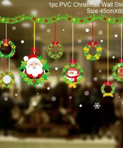 The American Store QIFU Christmas Tree Decorations Window Sticker Christmas Decoration For Home Xmas Decor Merry Christmas 2018 Happy New Year 2019