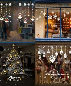 The American Store QIFU Christmas Tree Decorations Window Sticker Christmas Decoration For Home Xmas Decor Merry Christmas 2018 Happy New Year 2019