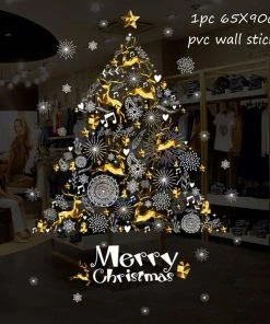 The American Store QIFU Christmas Tree Decorations Window Sticker Christmas Decoration For Home Xmas Decor Merry Christmas 2018 Happy New Year 2019