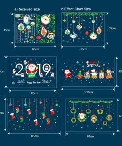 The American Store QIFU Christmas Tree Decorations Window Sticker Christmas Decoration For Home Xmas Decor Merry Christmas 2018 Happy New Year 2019