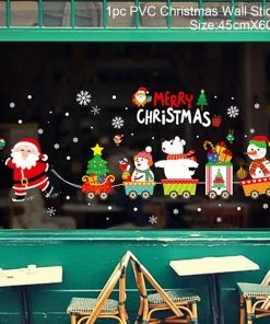 The American Store QIFU Christmas Tree Decorations Window Sticker Christmas Decoration For Home Xmas Decor Merry Christmas 2018 Happy New Year 2019