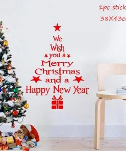 The American Store QIFU Christmas Tree Decorations Window Sticker Christmas Decoration For Home Xmas Decor Merry Christmas 2018 Happy New Year 2019