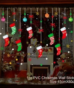 The American Store QIFU Christmas Tree Decorations Window Sticker Christmas Decoration For Home Xmas Decor Merry Christmas 2018 Happy New Year 2019