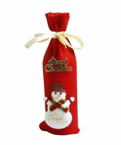 Outbreaker77 Store Christmas Gift Bag Collection Red Wine Bottle Cover Bags Decoration Home Party Santa Claus Christmas Santa Claus Enfeite De Natal 2018*di
