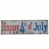 Onlineamericanstore Rustic Wooden Happy 4th Of July Sign Plaque Independence Day Collection Gift Home Decoration Patriotic Theme Party Supplies