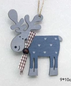 The American Store Santa Claus Deer New Year Natural Wood Christmas Tree Ornaments Pendant Hanging Gifts Xmas Decor For Home Party Decorations 2020 Christmas Ornaments