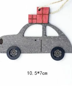 The American Store Santa Claus Deer New Year Natural Wood Christmas Tree Ornaments Pendant Hanging Gifts Xmas Decor For Home Party Decorations 2020 Christmas Ornaments