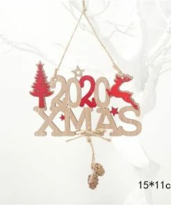 The American Store Santa Claus Deer New Year Natural Wood Christmas Tree Ornaments Pendant Hanging Gifts Xmas Decor For Home Party Decorations 2020 Christmas Ornaments