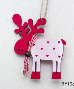 The American Store Santa Claus Deer New Year Natural Wood Christmas Tree Ornaments Pendant Hanging Gifts Xmas Decor For Home Party Decorations 2020 Christmas Ornaments