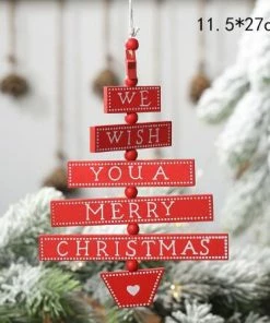 The American Store Santa Claus Deer New Year Natural Wood Christmas Tree Ornaments Pendant Hanging Gifts Xmas Decor For Home Party Decorations 2020 Christmas Ornaments