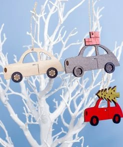 The American Store Santa Claus Deer New Year Natural Wood Christmas Tree Ornaments Pendant Hanging Gifts Xmas Decor For Home Party Decorations 2020 Christmas Ornaments