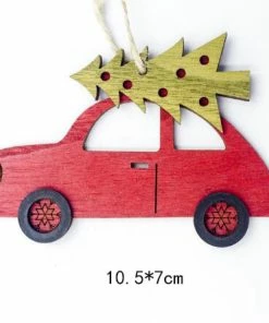 The American Store Santa Claus Deer New Year Natural Wood Christmas Tree Ornaments Pendant Hanging Gifts Xmas Decor For Home Party Decorations 2020 Christmas Ornaments