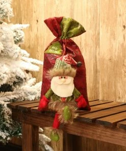 The American Store Christmas Gift Bag Collection Santa Claus Snowman Elk Christmas Candy Packaging Christmas Kids Toy Candy Bag Apple Bag Christmas Decoration For Home