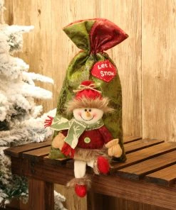 The American Store Christmas Gift Bag Collection Santa Claus Snowman Elk Christmas Candy Packaging Christmas Kids Toy Candy Bag Apple Bag Christmas Decoration For Home