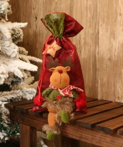 The American Store Christmas Gift Bag Collection Santa Claus Snowman Elk Christmas Candy Packaging Christmas Kids Toy Candy Bag Apple Bag Christmas Decoration For Home