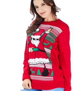 Online American Store Winter Christmas Sweater Men Women Warm Printed Knitted Jumper Top Couple Lovers Xmas Pullover Casual Loose Ladies Male Sweaters