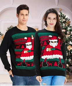 Online American Store Winter Christmas Sweater Men Women Warm Printed Knitted Jumper Top Couple Lovers Xmas Pullover Casual Loose Ladies Male Sweaters