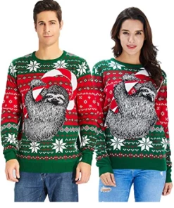 Online American Store Winter Christmas Sweater Men Women Warm Printed Knitted Jumper Top Couple Lovers Xmas Pullover Casual Loose Ladies Male Sweaters