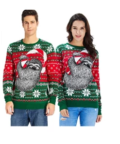 Online American Store Winter Christmas Sweater Men Women Warm Printed Knitted Jumper Top Couple Lovers Xmas Pullover Casual Loose Ladies Male Sweaters