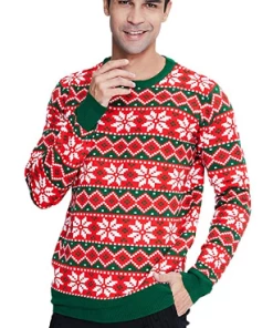 Online American Store Winter Christmas Sweater Men Women Warm Printed Knitted Jumper Top Couple Lovers Xmas Pullover Casual Loose Ladies Male Sweaters